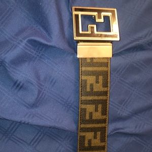 Black Fendi Belt Reversible